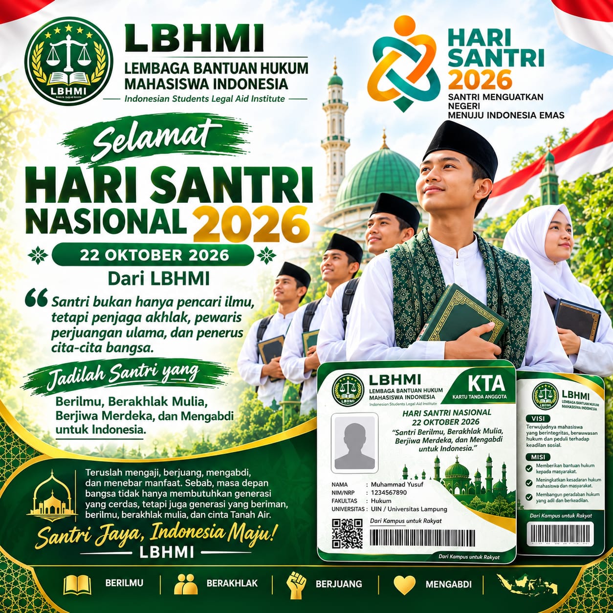 LBHMI Ajak Generasi Muda Meneguhkan Akhlak, Memperjuangkan Keadilan, dan Mengabdi untuk Negeri